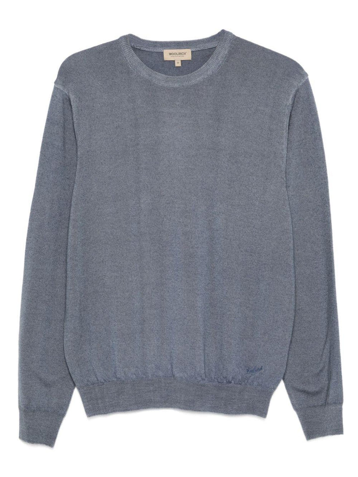 Maglione blu girocollo 