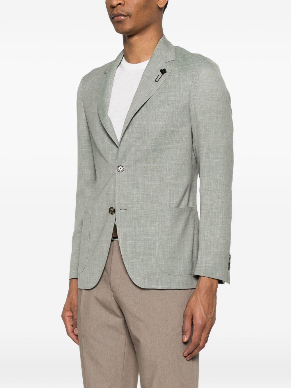 Blazer verde salvia con rever classici 