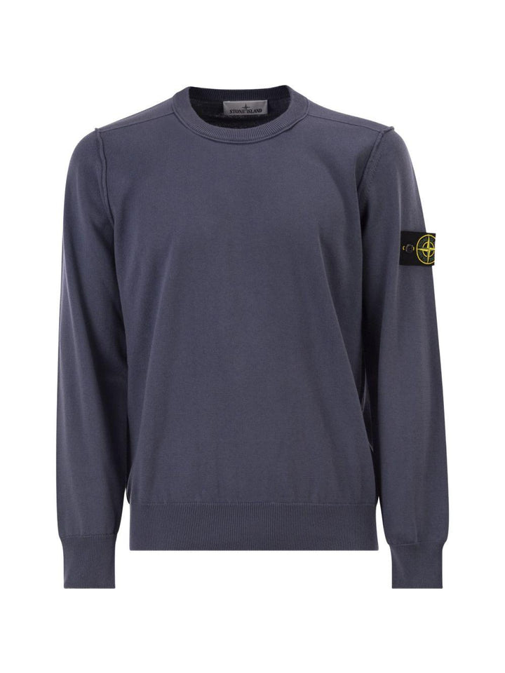 Maglione girocollo blu/grey 