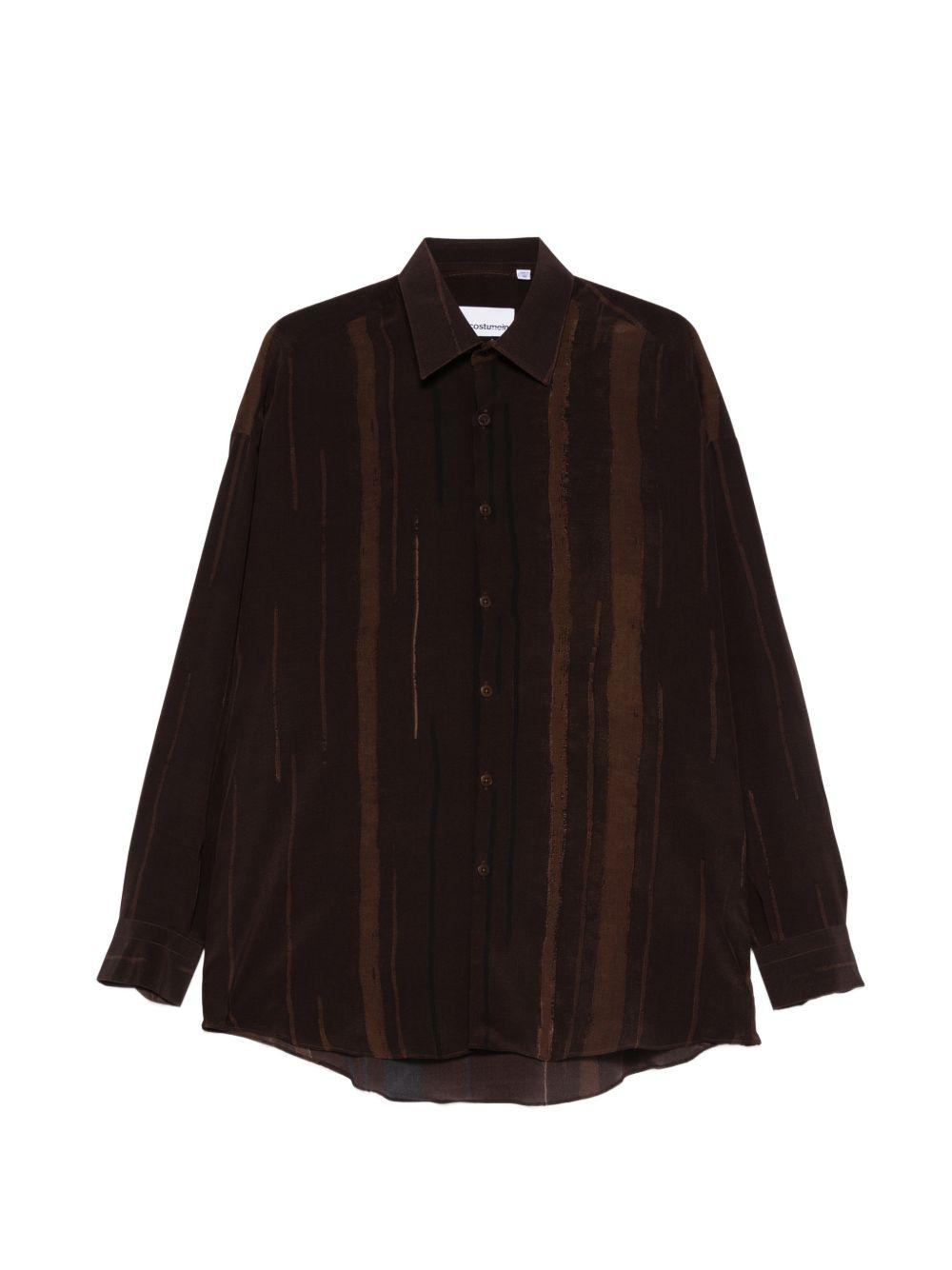 Camicia marrone/nero Valentino a righe 