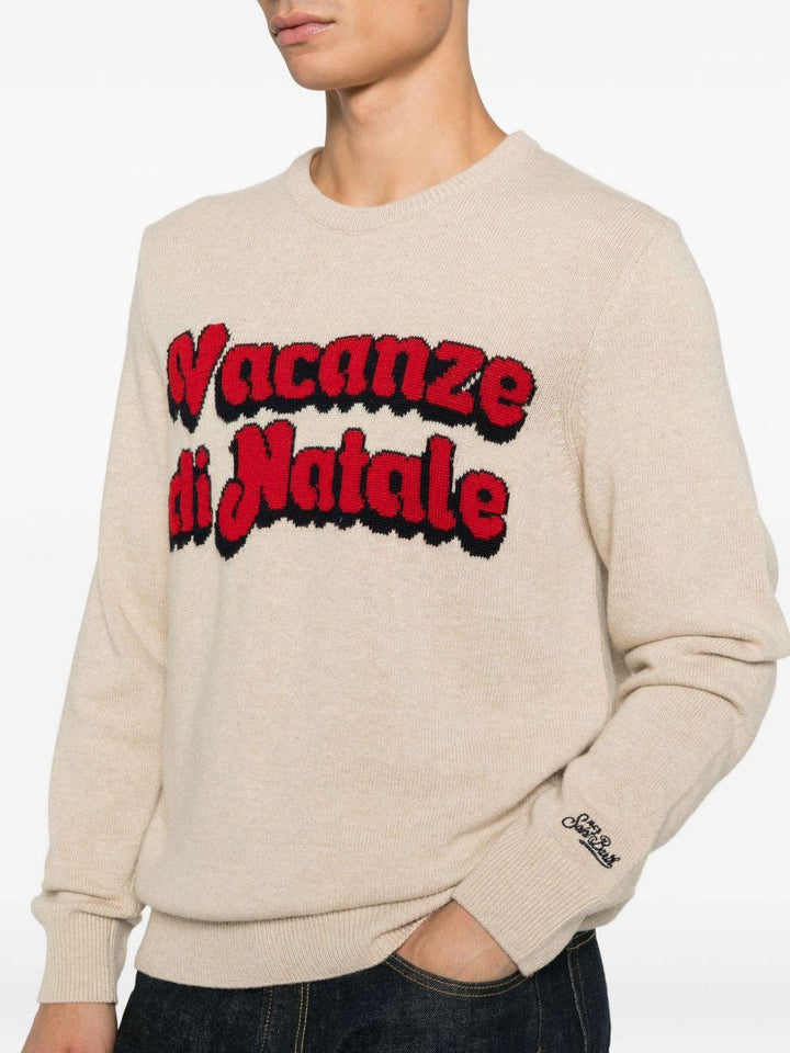 Maglione beige girocollo 