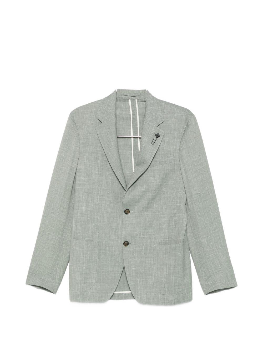 Blazer verde salvia con rever classici 