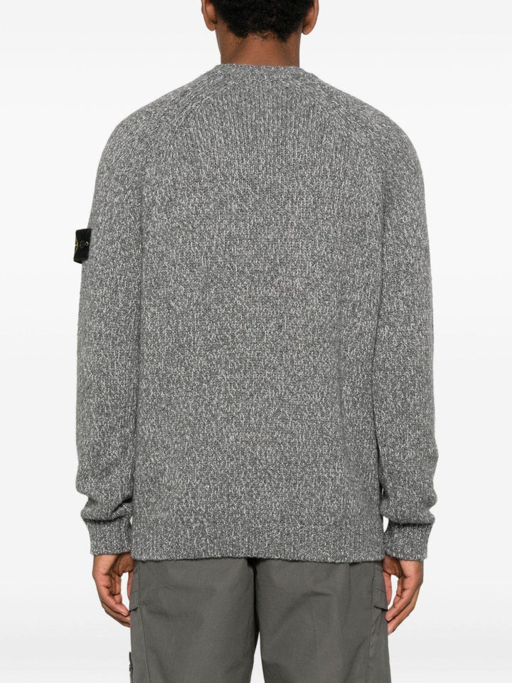 Maglione girocollo grigio melange 