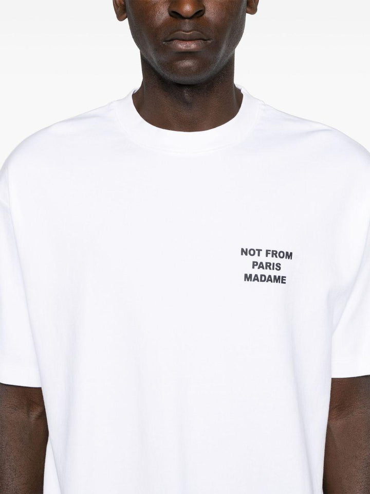 T-shirt nera con stampa 