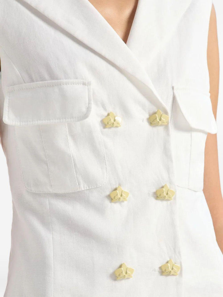 Gilet con bottone gioiello 