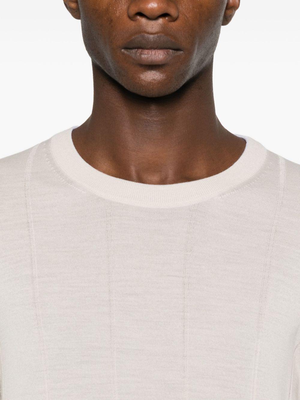 Maglione girocollo beige chiaro 