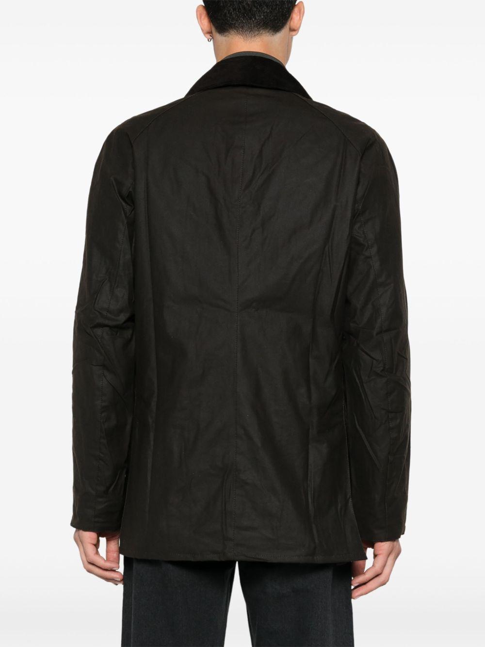 Giacca Ashby marrone oliva cerata 