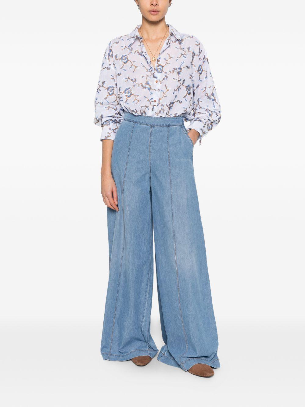 Pantaloni con stampa denim 