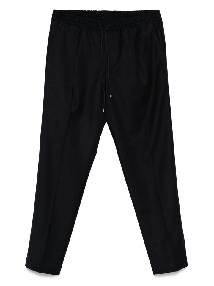 Pantaloni blu scuro Wimbledon in lana con coulisse 