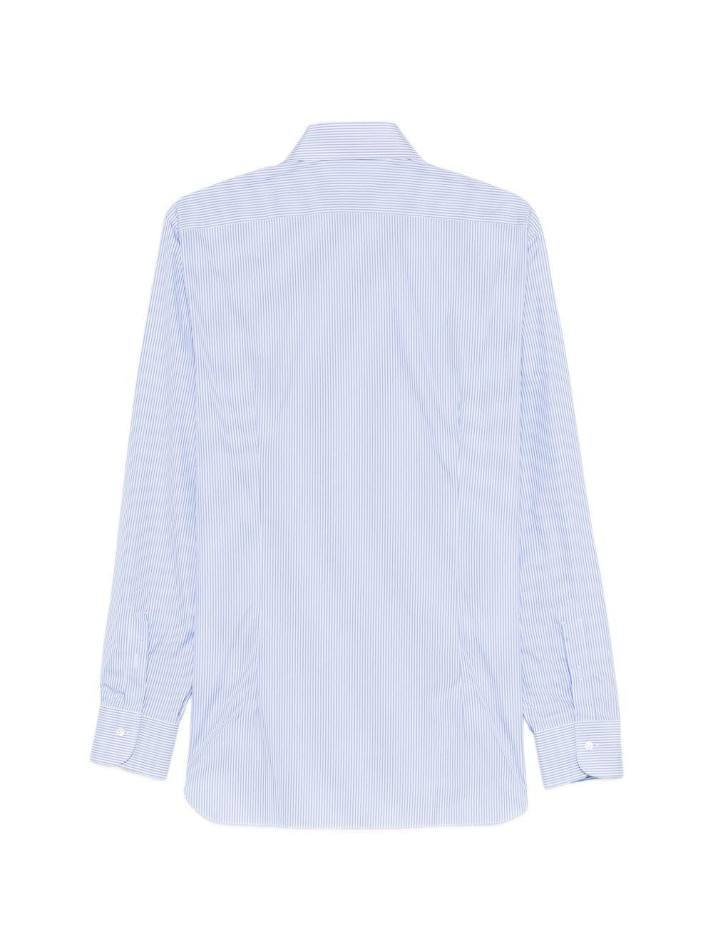 Camicia azzurra/bianca in cotone 