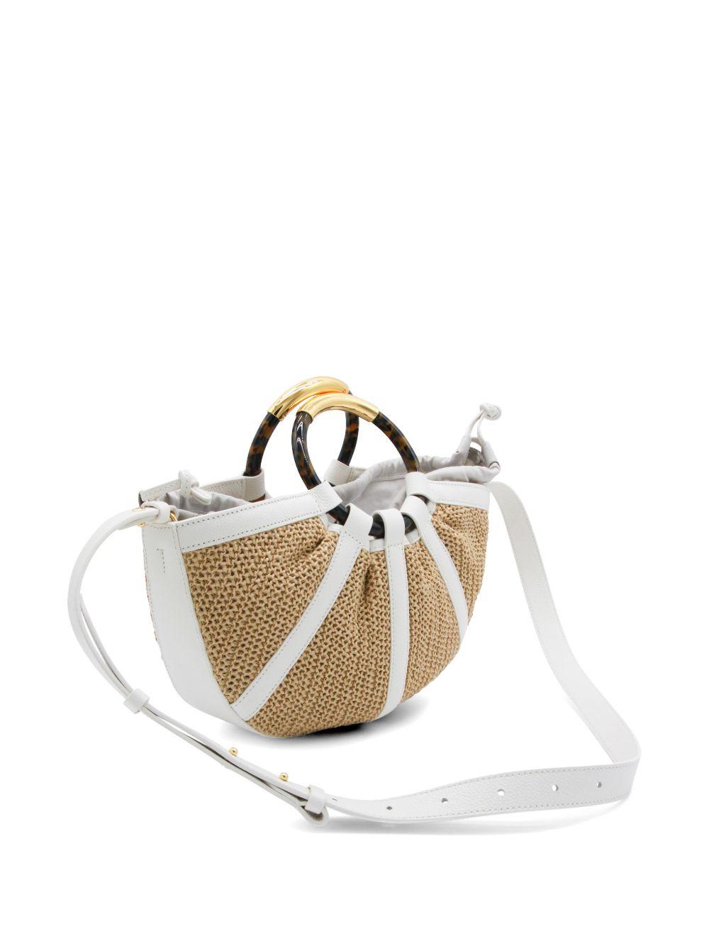 Borsa tote Shell media in paglia 
