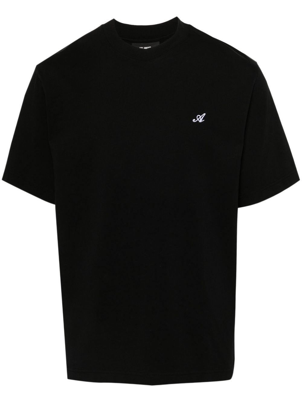 T-shirt con ricamo nera 
