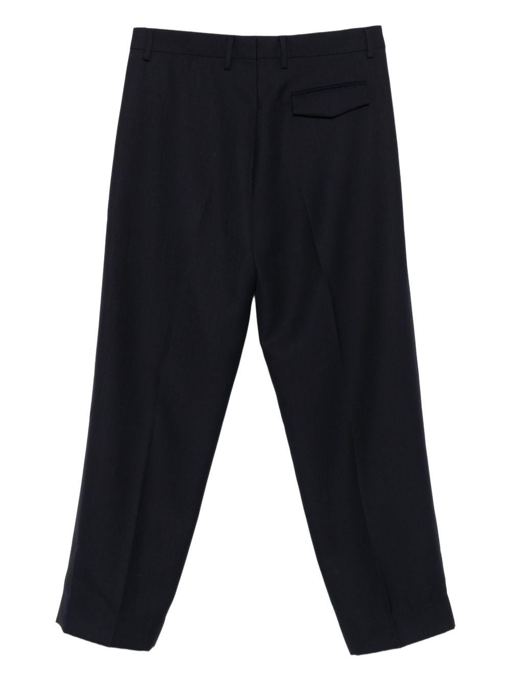 Pantaloni blu navy plissé