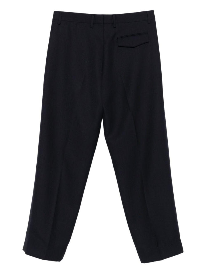 Pantaloni blu navy plissé