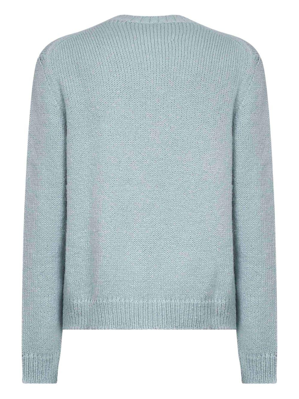 Maglione blu polvere girocollo 