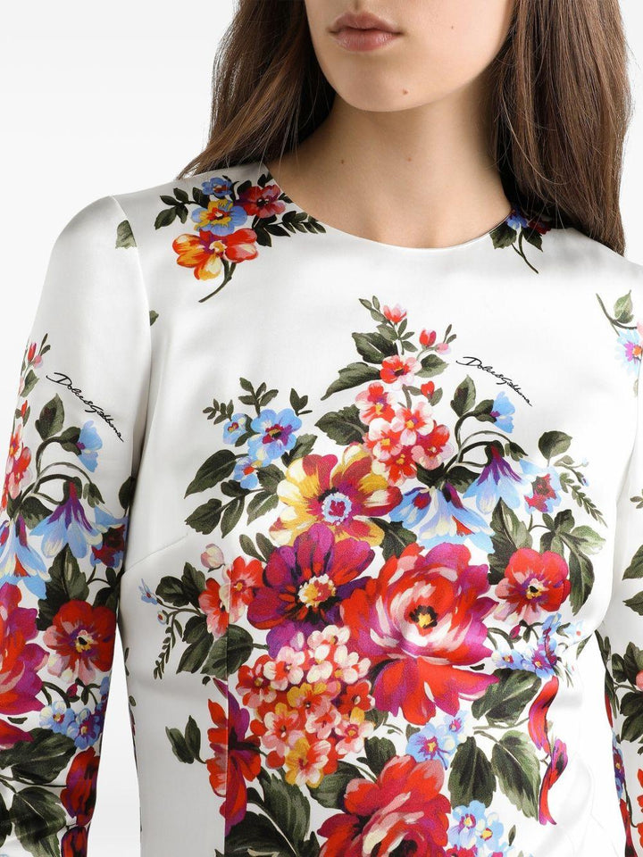 Abito midi a fiori 
