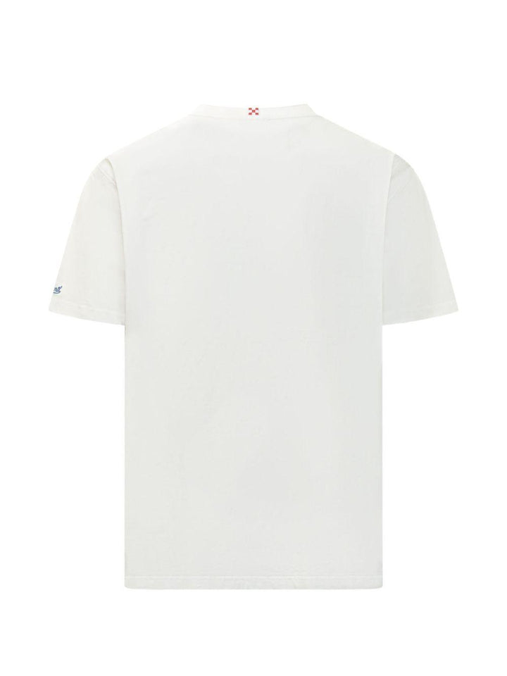 T-shirt bianca con logo sulla manica 