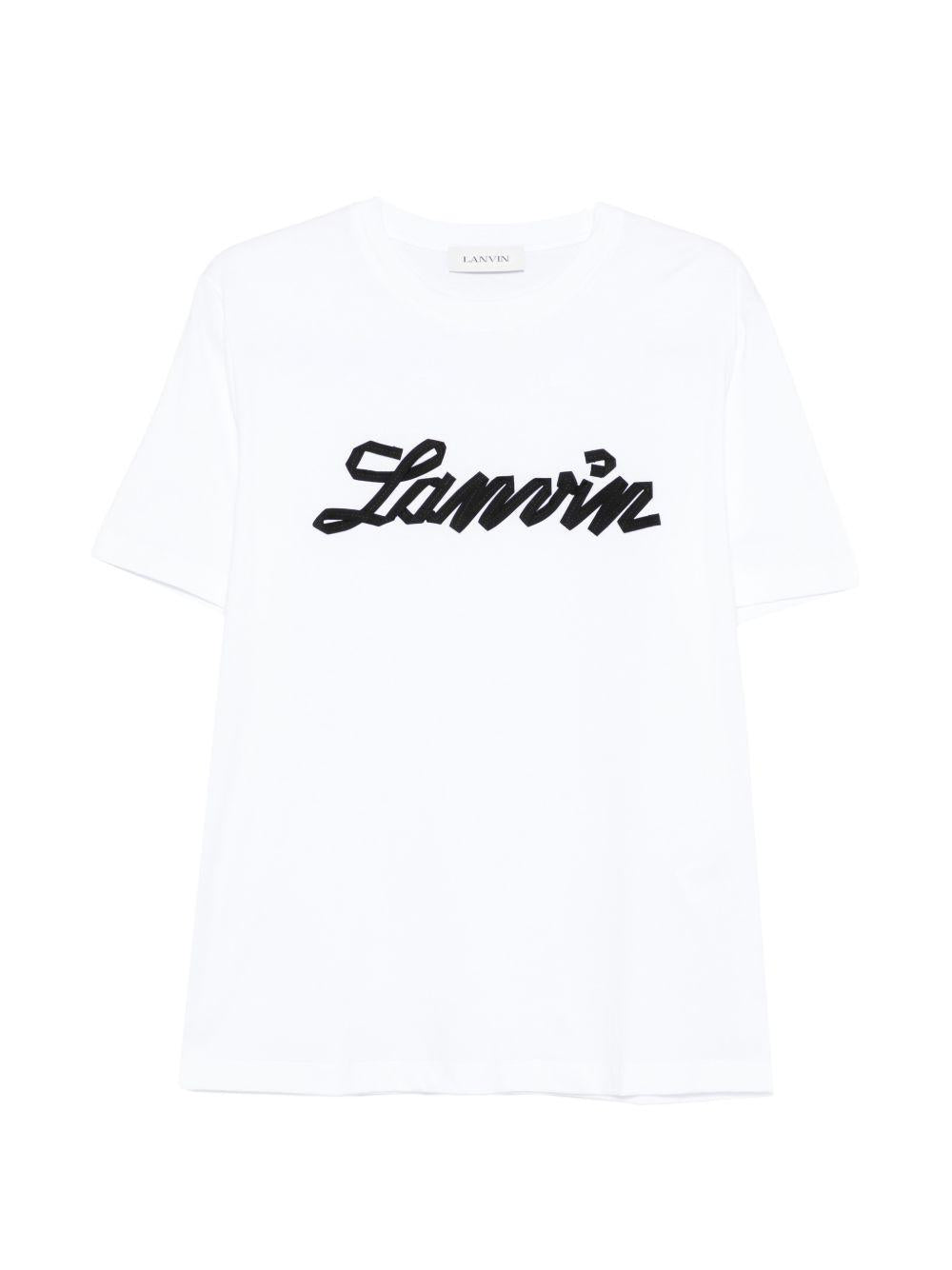 T-shirt bianca con ribbon 