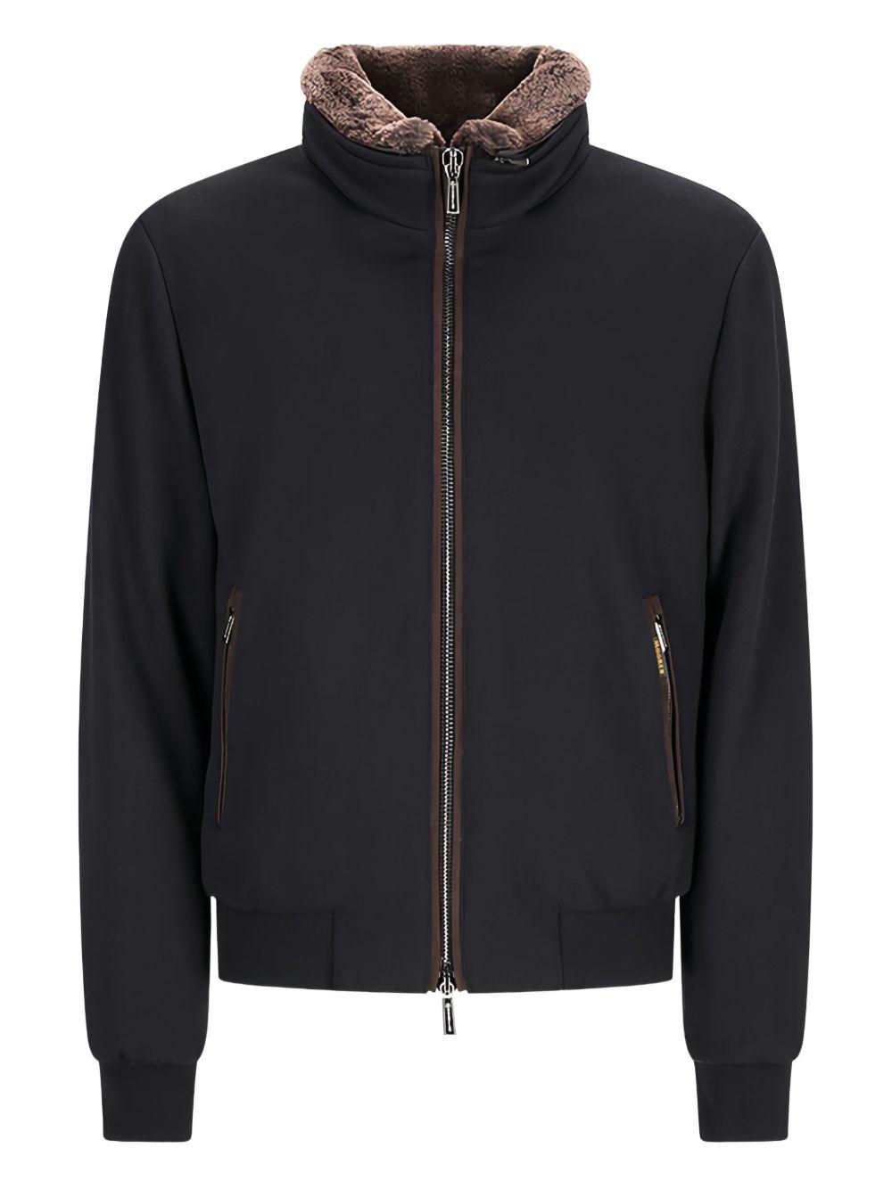 Giacca nera con zip 