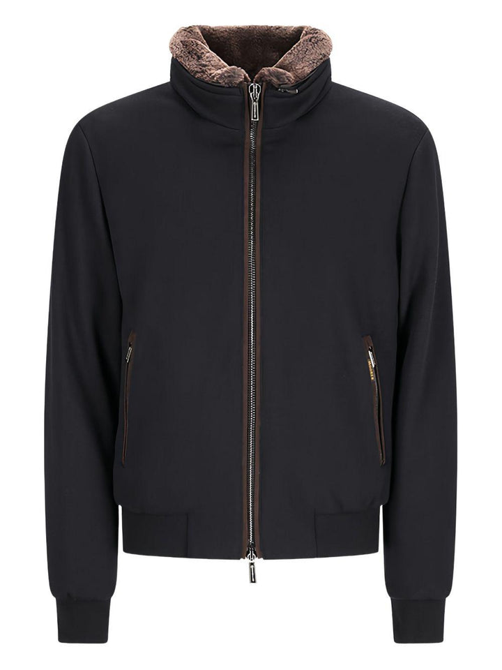 Giacca nera con zip 