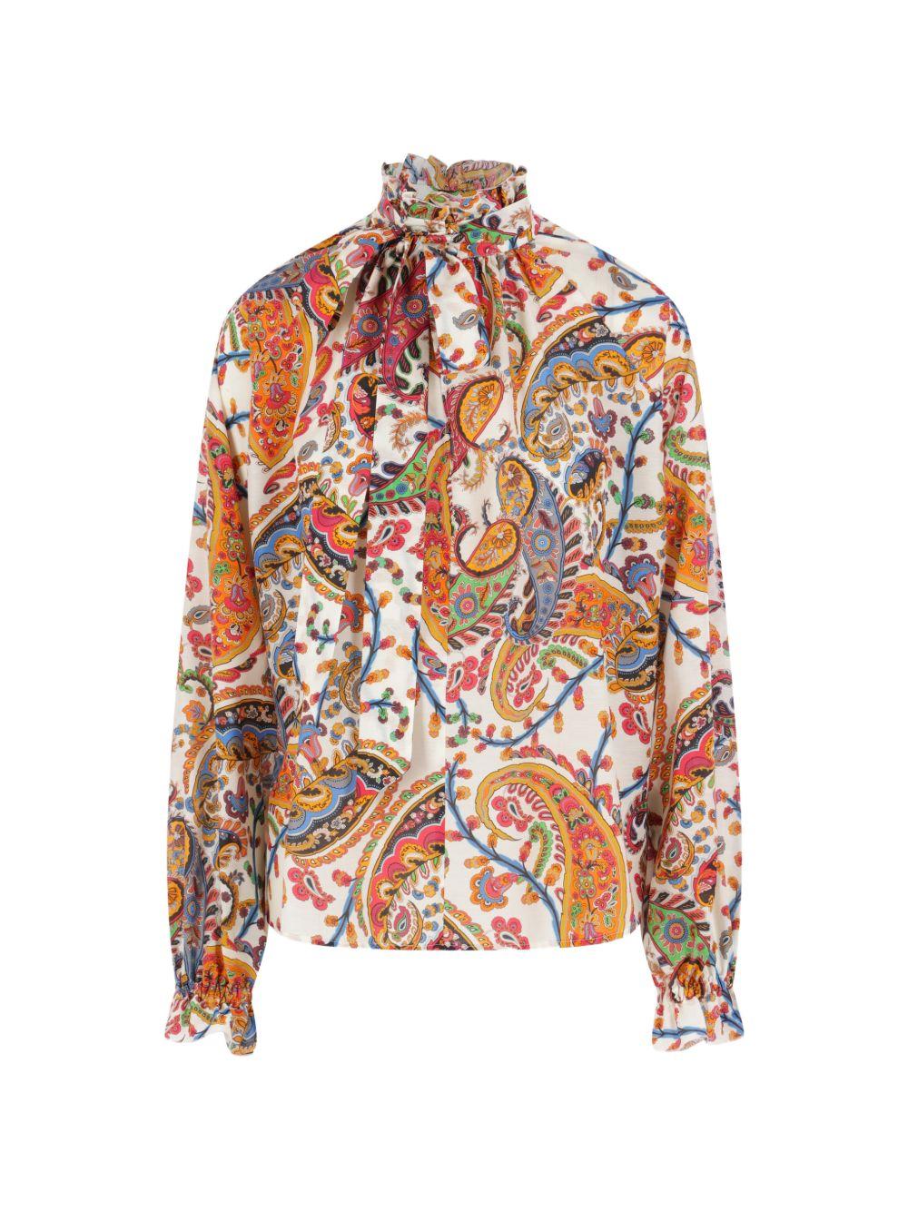 Blusa con stampa paisley 