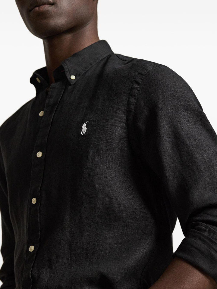 Camicia nera in lino 
