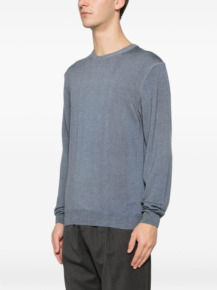 Maglione blu girocollo 