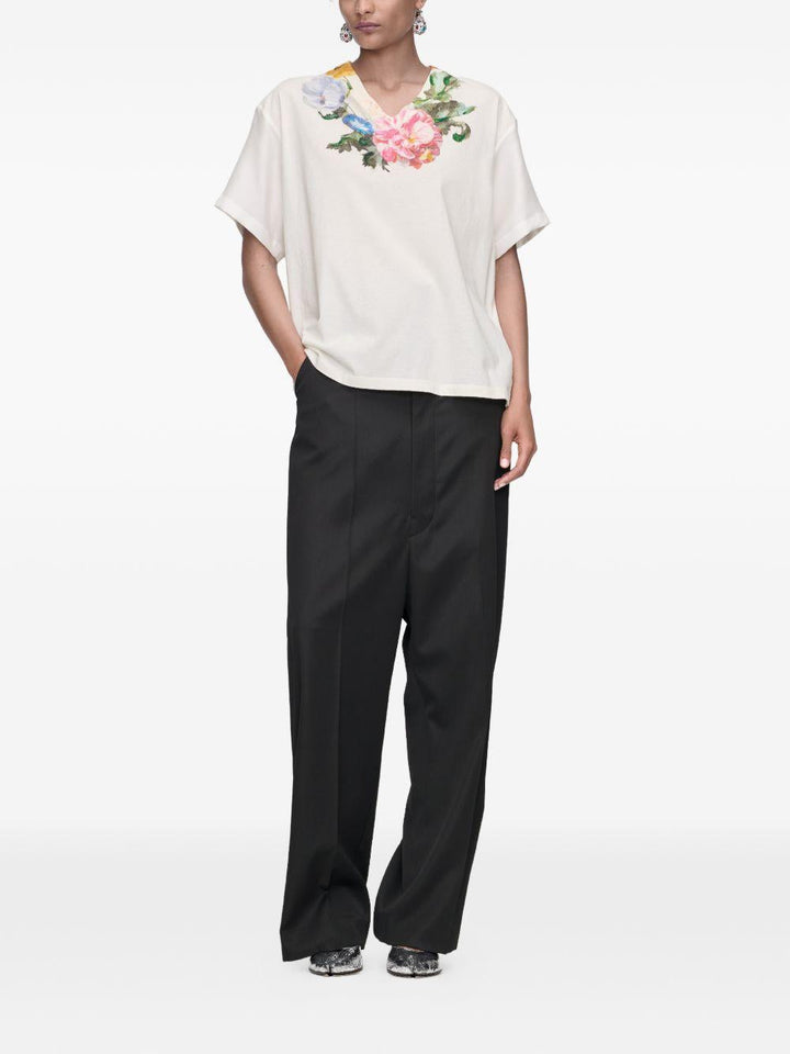 T-shirt con scollo a V 
