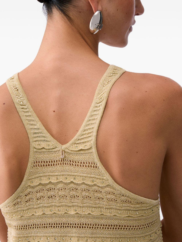 Top in maglia traforata 