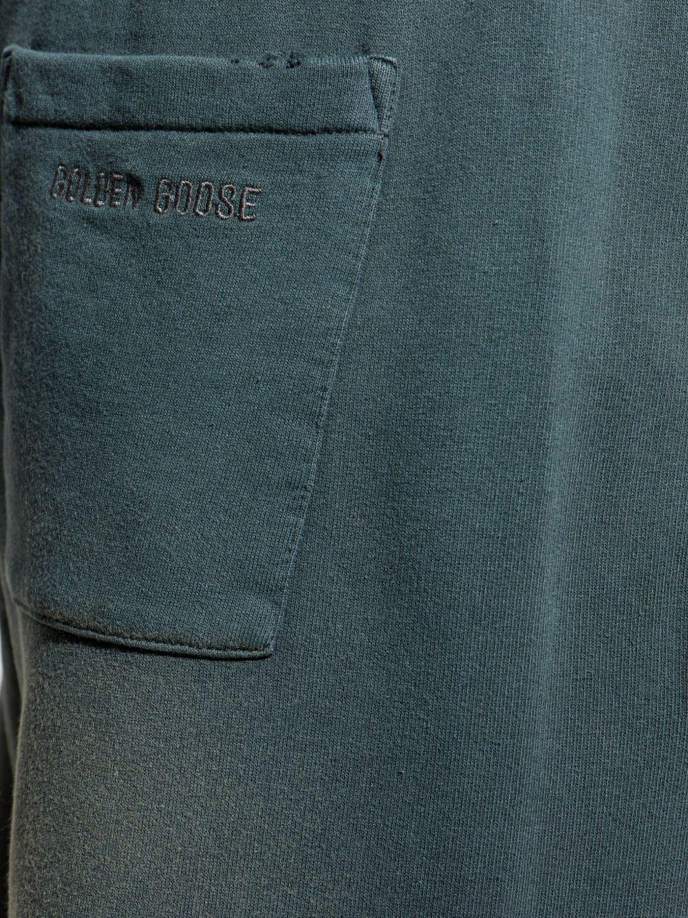 Pantaloni sportivi neri in cotone spazzolato 