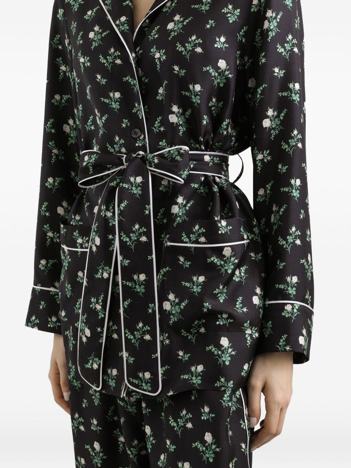 Camicia kimono con stampa 