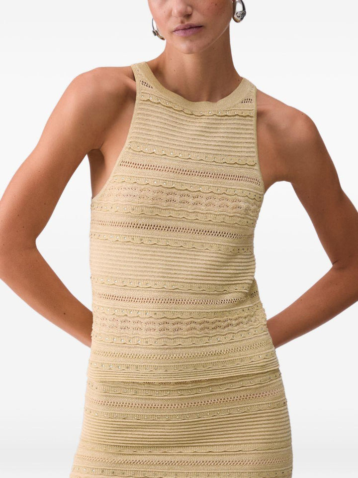 Top in maglia traforata 