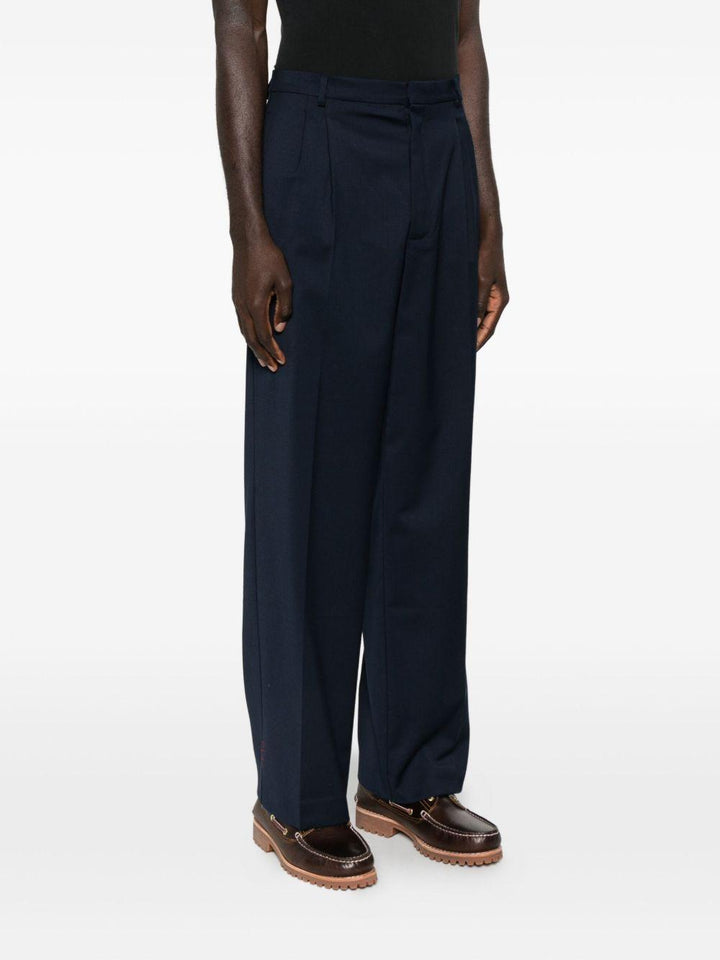 Pantaloni navy con piega 