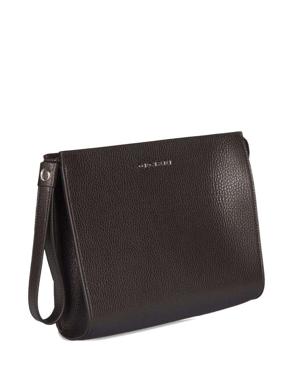 Clutch nera in pelle 