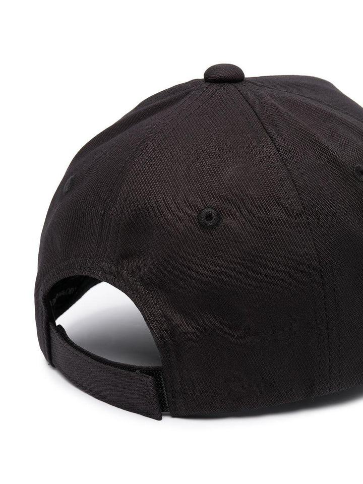 baseball nero con logo ricamato 