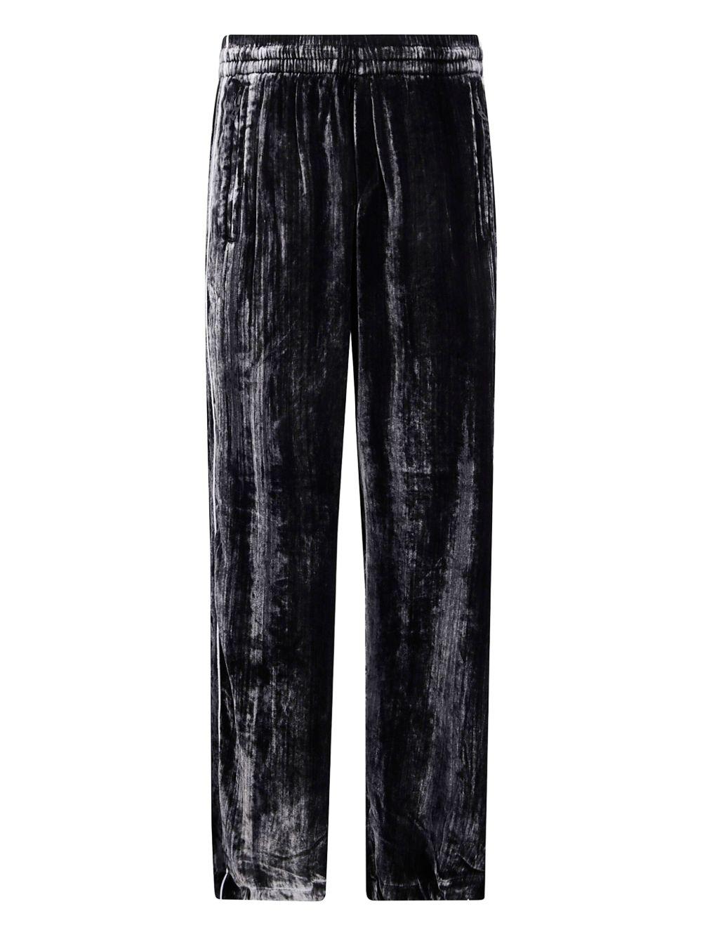 Pantaloni sportivi P-Hay neri in velluto 