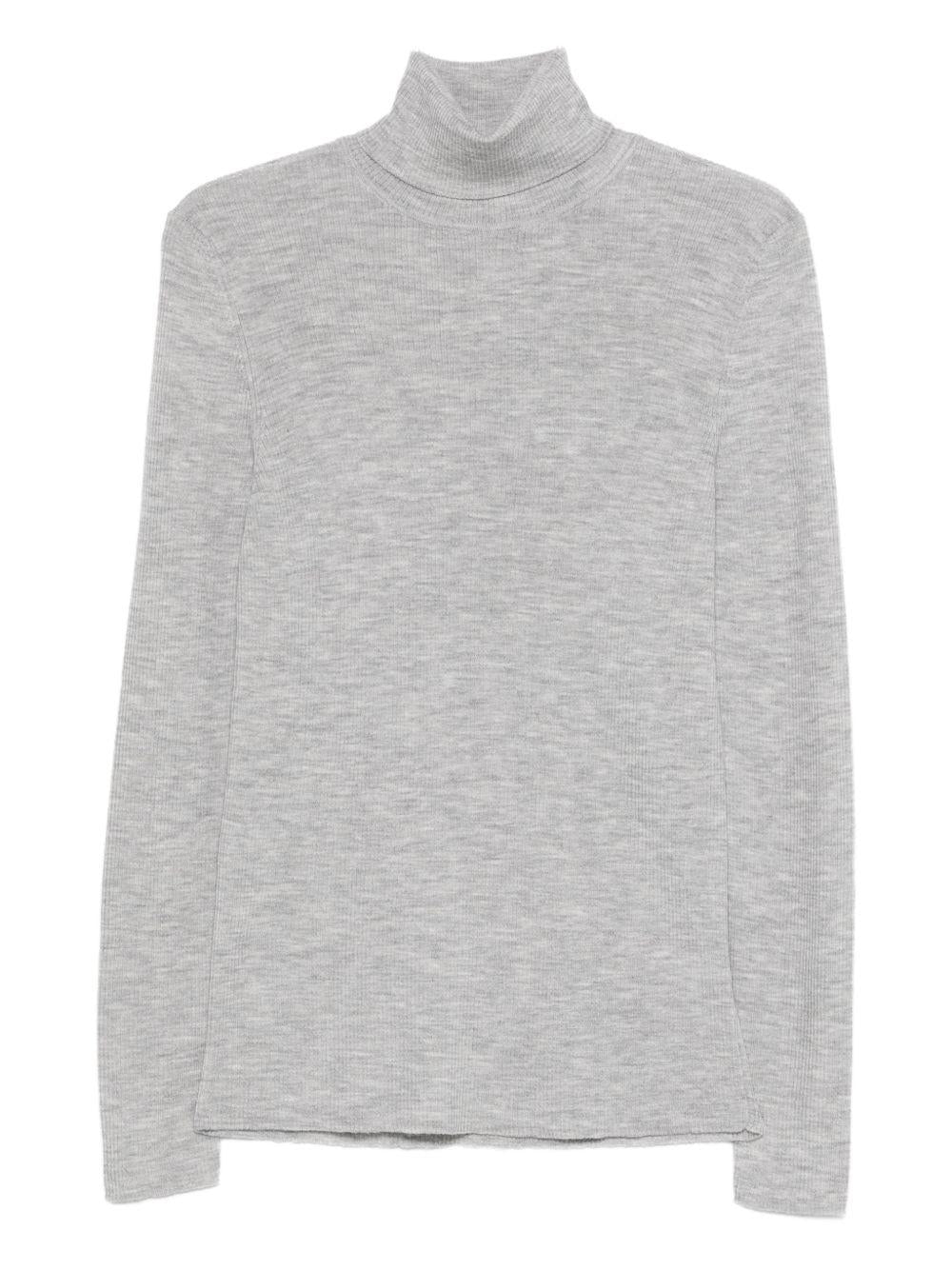 Maglione a collo alto grigio 
