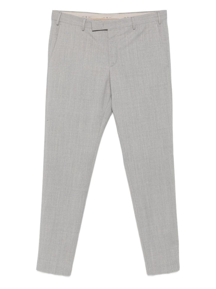 Pantaloni dritti grigio in lana 