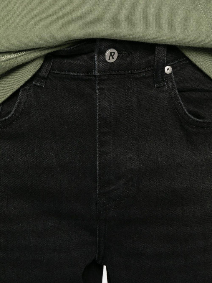 Jeans con design a cinque tasche neri 