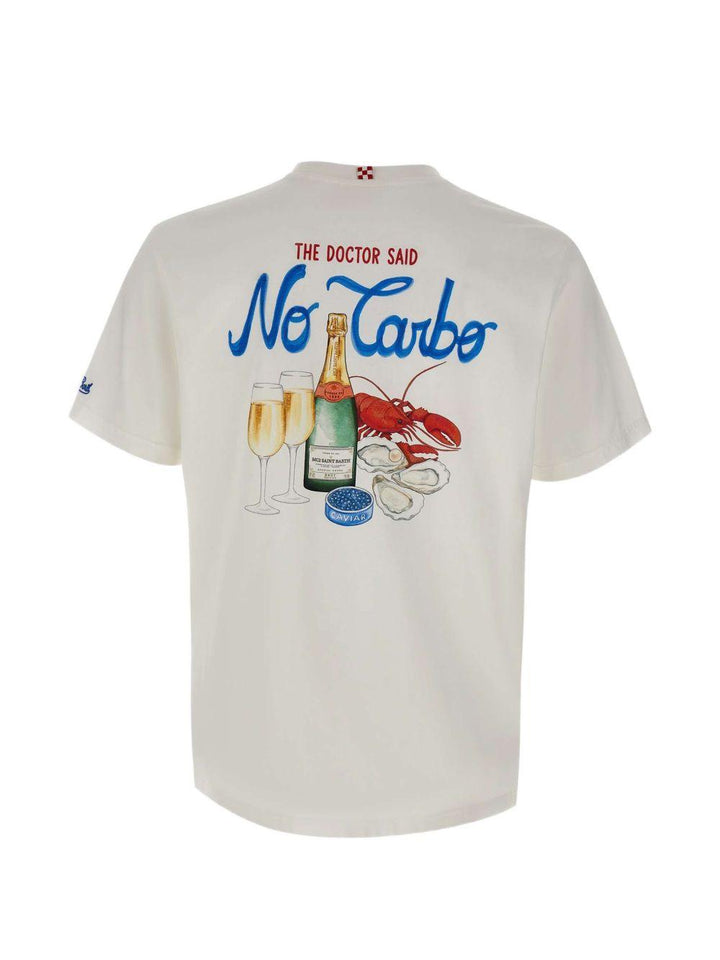 T-shirt bianca con stampa 