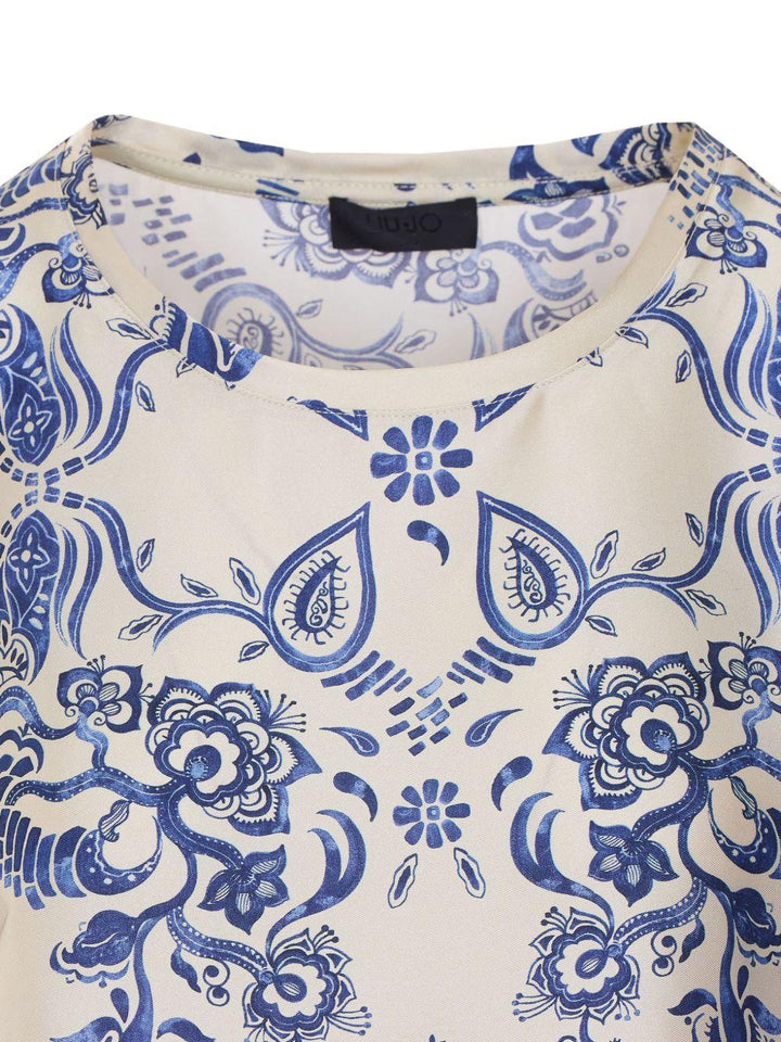 T-shirt girocollo con stampa 
