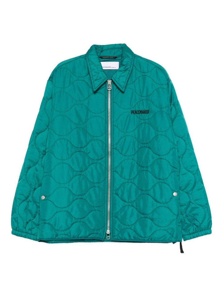Giacca con zip verde 