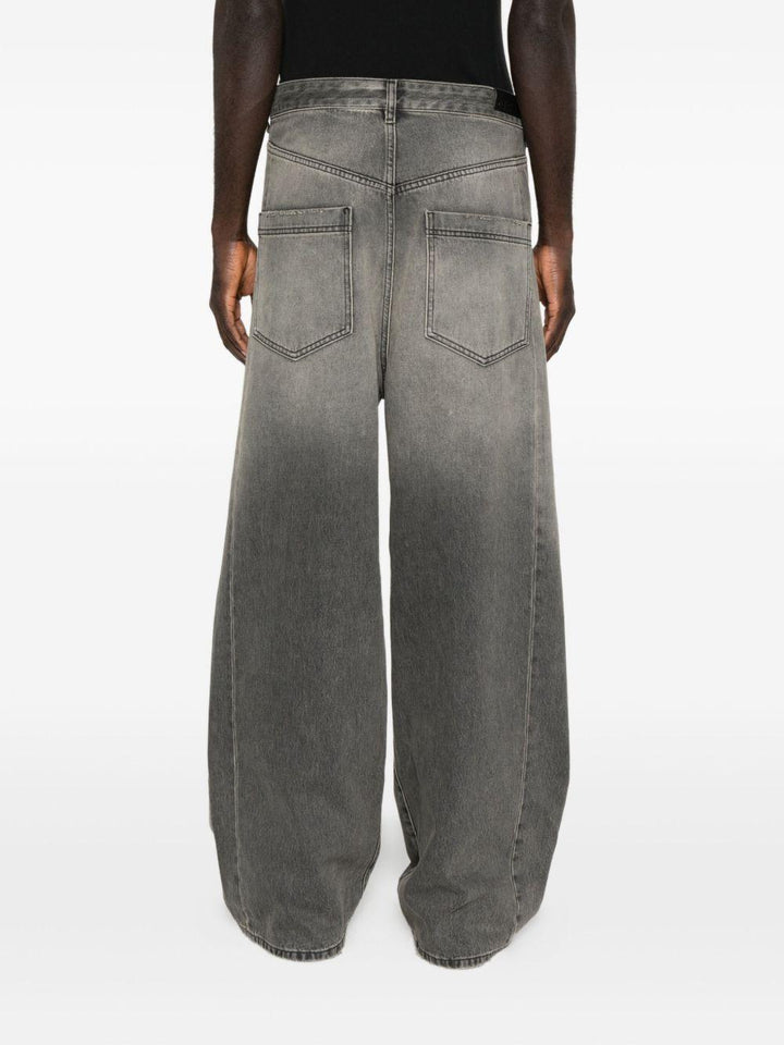 Jeans grigio denim wide leg 