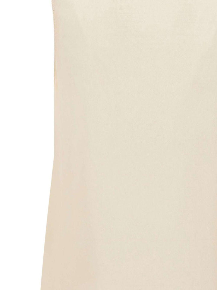 Top Georgette con scollo a V 