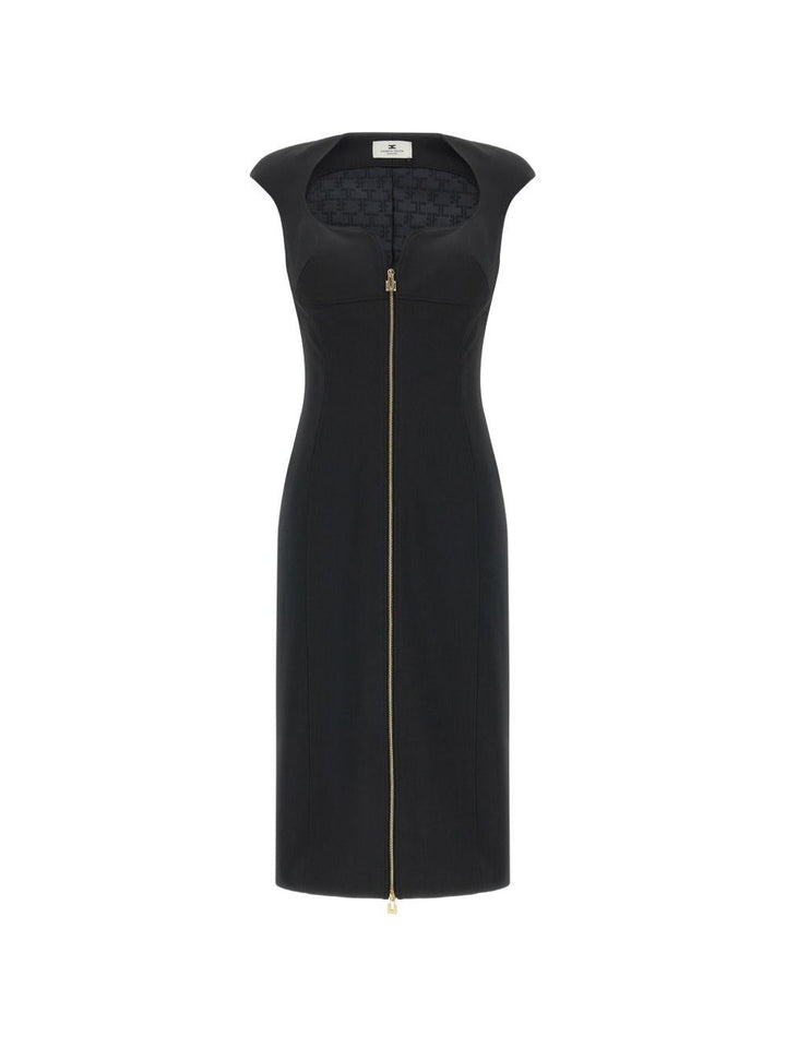 Abito midi con scollo a cuore 
