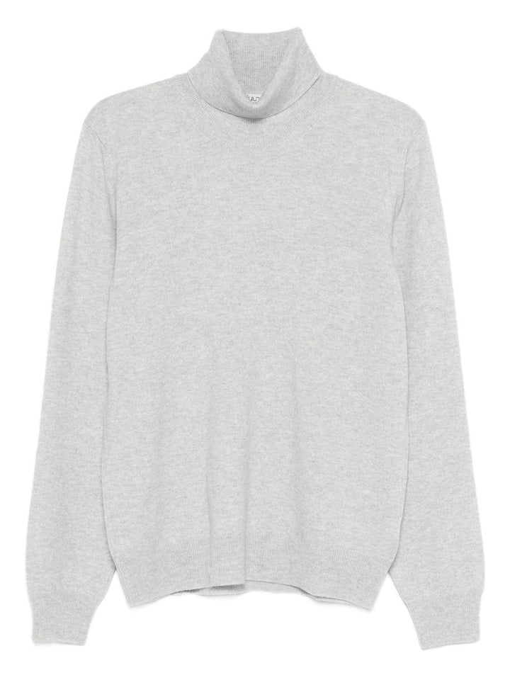 Maglione a collo alto grigio chiaro 