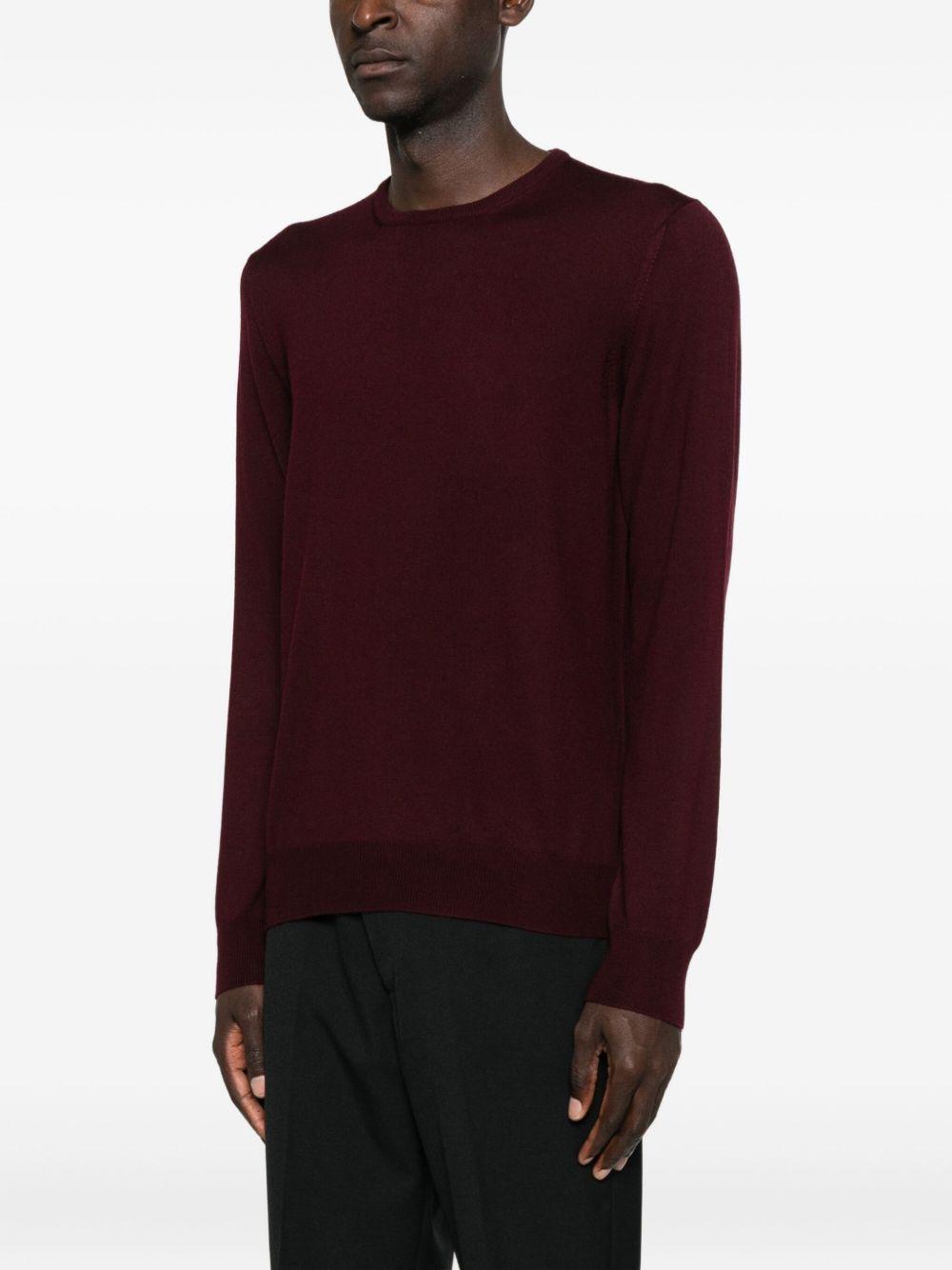 Maglione girocollo prugna 