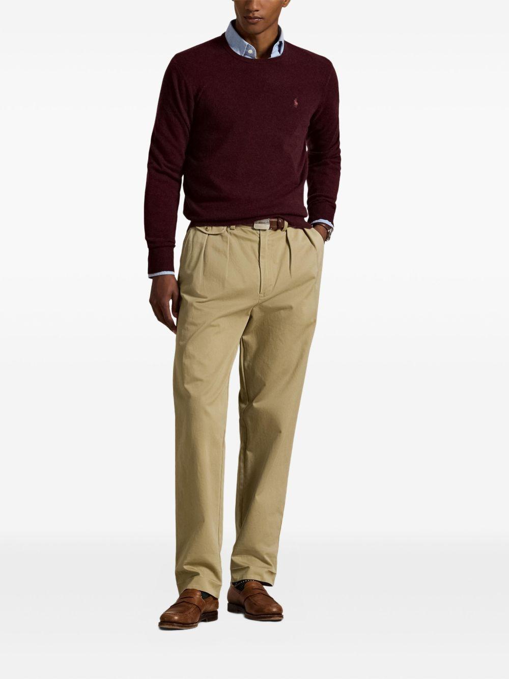 Maglione borgogna girocollo