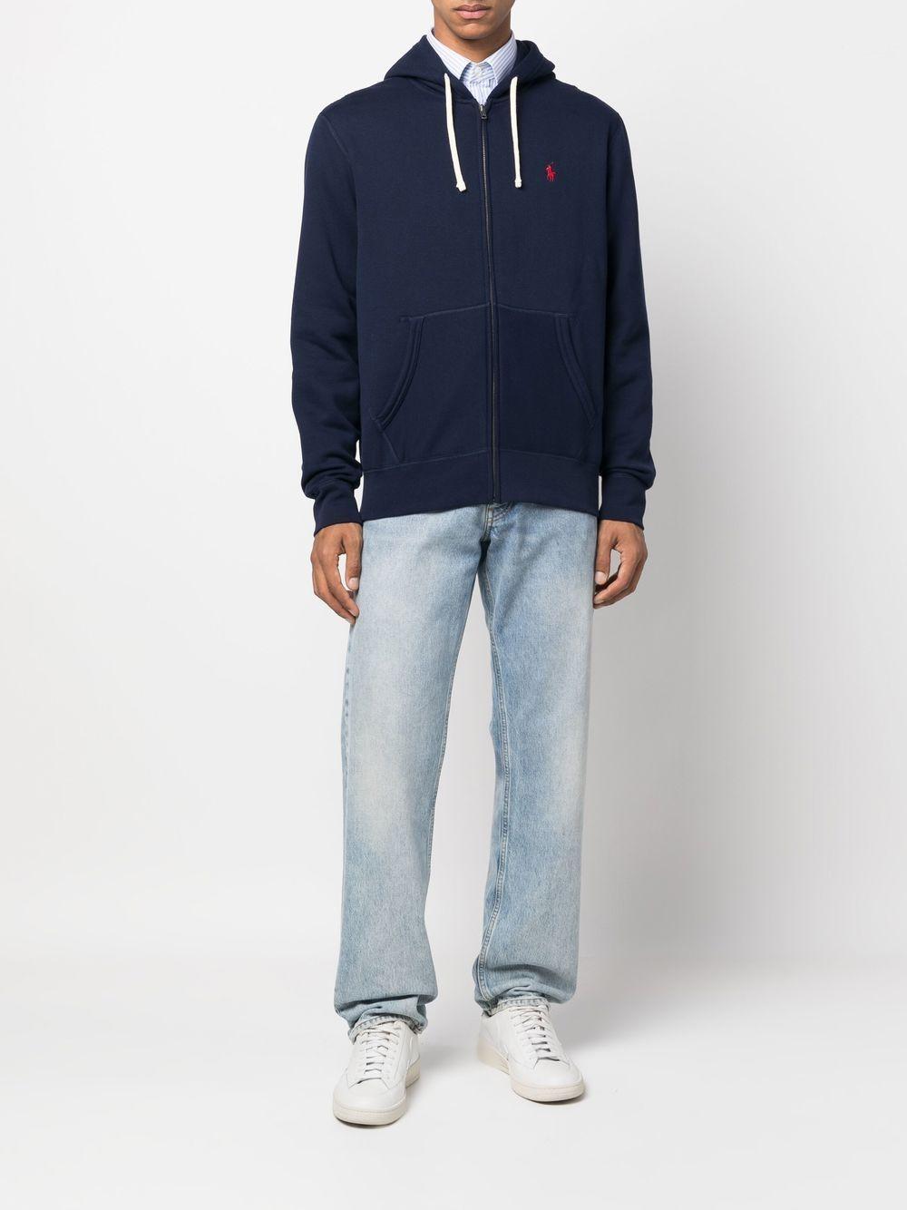 Felpa The RL blu navy con zip 