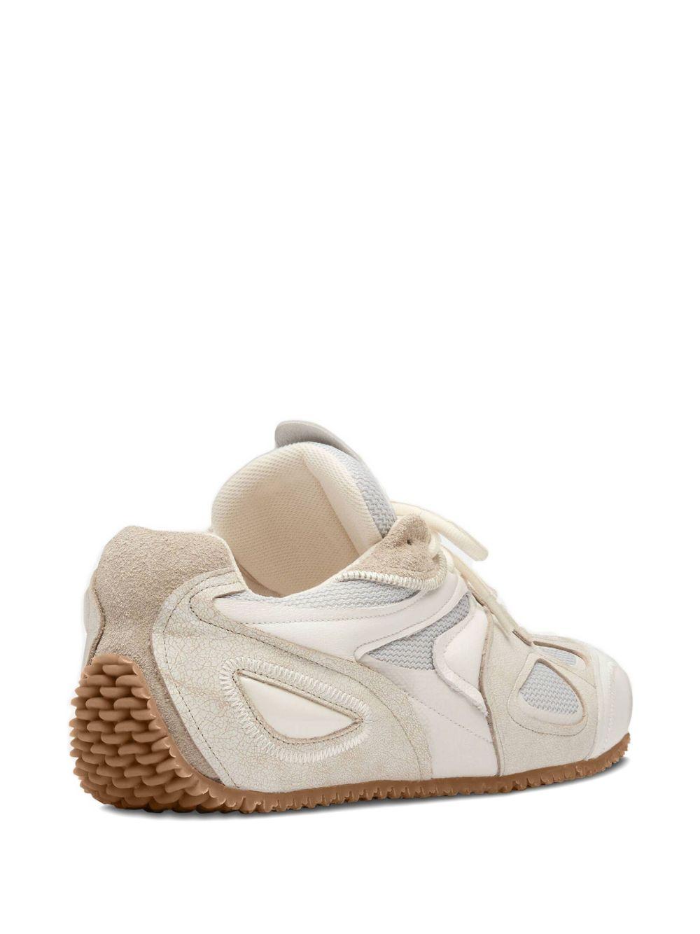 Sneakers con inserti bianco/panna 